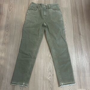 Sage Green Straight Leg Jeans